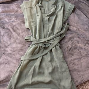 Monteau Sage Green Mini Dress